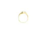Bague or jaune 750 Toi et Moi 2 diamants entrelacés