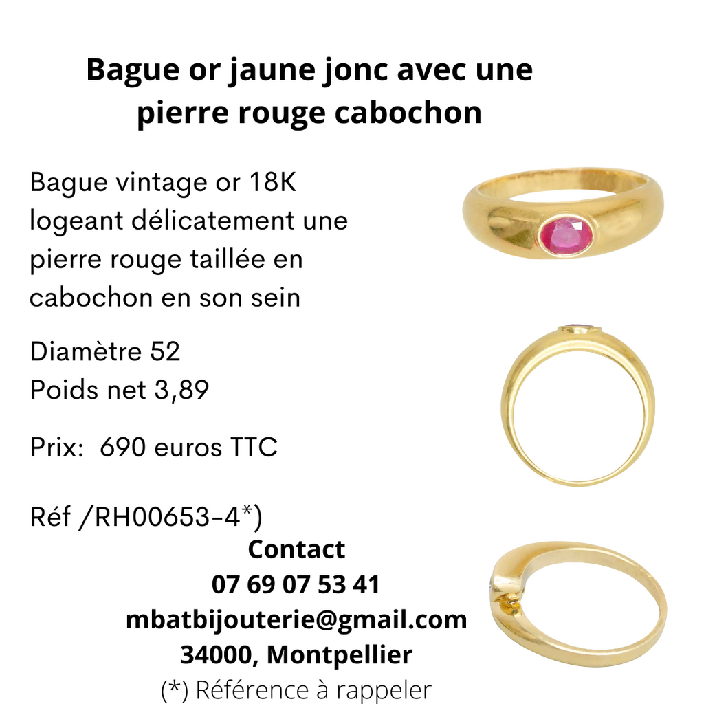 Bague hotsell jonc pierre