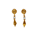 Boucles d'oreille or jaune 750, 3 motifs, créateur italien Bipiemme