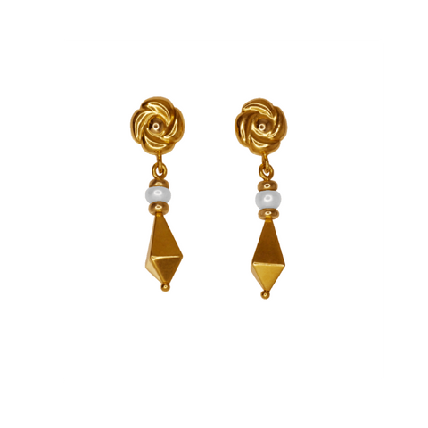 Boucles d'oreille or jaune 750, 3 motifs, créateur italien Bipiemme