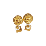 Boucles d'oreille or jaune 750, 3 motifs, créateur italien Bipiemme