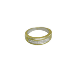Bague or jaune 750, 28 diamants princesse