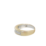 Bague or jaune 750, 28 diamants princesse