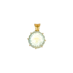 Pendentif en or 750 monté d'une aigue marine ronde