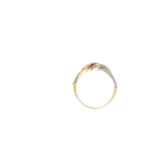 Bague or jaune 750 10 diamants en lignes transversales
