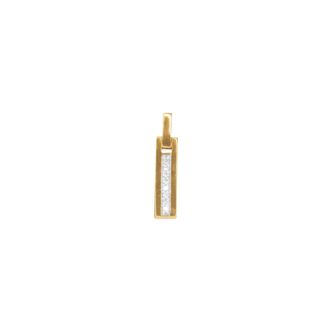 Pendentif or jaune et 8 diamants