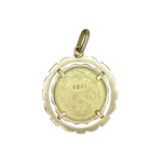 Pendentif or jaune avec pièce 10fr suisse
