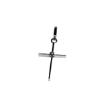 Pendentif croix en or gris 750 avec diamant au centre
