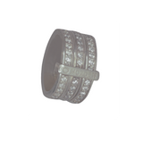 Bague Morgan argent 3 anneaux réunis par un pont