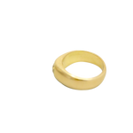 Bague jonc or jaune 750 incrustée d'un diamant