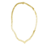 Collier or jaune pointe ornée de 30 diamants