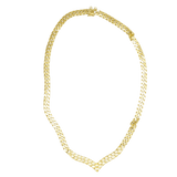 Collier or jaune pointe ornée de 30 diamants