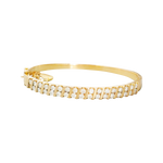 Bracelet jonc articulé serti de 34 diamants