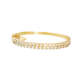 Bracelet jonc articulé serti de 34 diamants