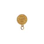 Pendentif or jaune 900, pièce de 2 pesos mexicains