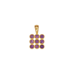 Pendentif or jaune 750 avec 9 améthystes