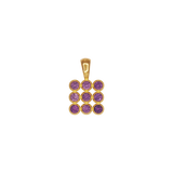 Pendentif or jaune 750 avec 9 améthystes