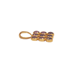 Pendentif or jaune 750 avec 9 améthystes