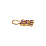Pendentif or jaune 750 avec 9 améthystes