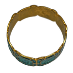 Bracelet bleu turquoise et couleur or