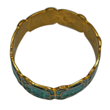 Bracelet bleu turquoise et couleur or