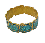Bracelet bleu turquoise et couleur or