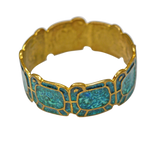 Bracelet bleu turquoise et couleur or