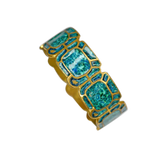 Bracelet bleu turquoise et couleur or