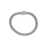 Bracelet argent mailles tressées orné de diamants