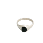 Bague argent 925 chevalière homme avec pierre noire