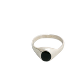 Bague argent 925 chevalière homme avec pierre noire