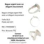 Bague argent de créateur avec un élégant mouvement