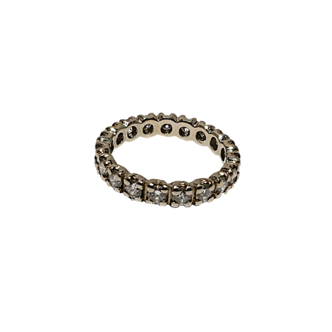 Bague américaine or gris 19 diamants