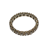 Bague américaine or gris 19 diamants
