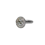 Bague or gris 750 surmontée d'un diamant de 1,01 carat