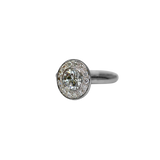 Bague or gris 750 surmontée d'un diamant de 1,01 carat