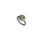 Bague or gris 750 surmontée d'un diamant de 1,01 carat