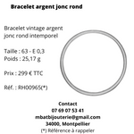 Bracelet argent jonc rond