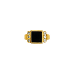 Bague or jaune 750 et 6 diamants