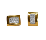Boucles d'oreille or jaune 750 16 diamants