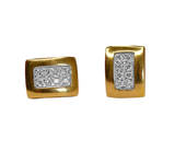 Boucles d'oreille or jaune 750 16 diamants