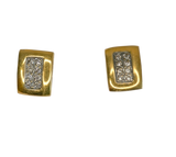 Boucles d'oreille or jaune 750 16 diamants