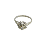 Bague or gris diamant solitaire