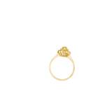 Bague or jaune 750, 11 diamants