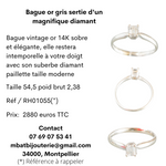 Bague de fiançailles en or gris