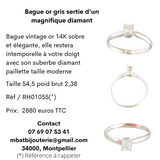 Bague de fiançailles en or gris