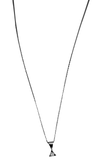 Collier or gris avec pendentif diamant