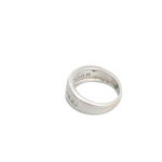 Bague or gris 750 demie-américaine 9 diamants