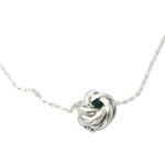 Collier en argent accompagné d'un anneau tressé