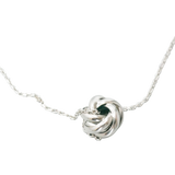 Collier en argent accompagné d'un anneau tressé